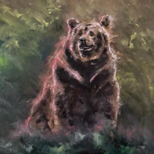 bear original oil painting